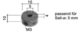 Seilklemmring für Edelstahlseil 4 mm