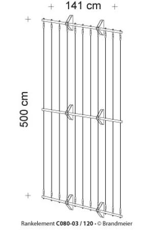 Begrünungssystem C080-03 mit Abstandhalter Serie 120.L