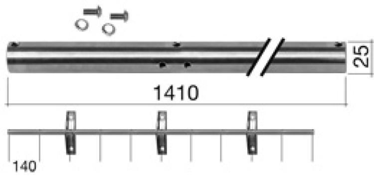 Einfach gewünschte Anwendung auswählen und als Set bestellen: Halter Serie 124 + Tragrohr für 11 Seile + Befestigungsmittel = Set