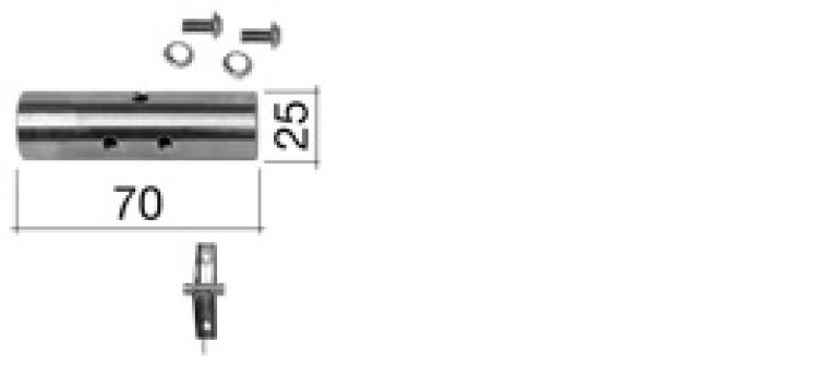 Einfach gewünschte Anwendung auswählen und als Set bestellen: Halter Serie 120 + Tragrohr für 1 Seil + Befestigungsmittel = Set