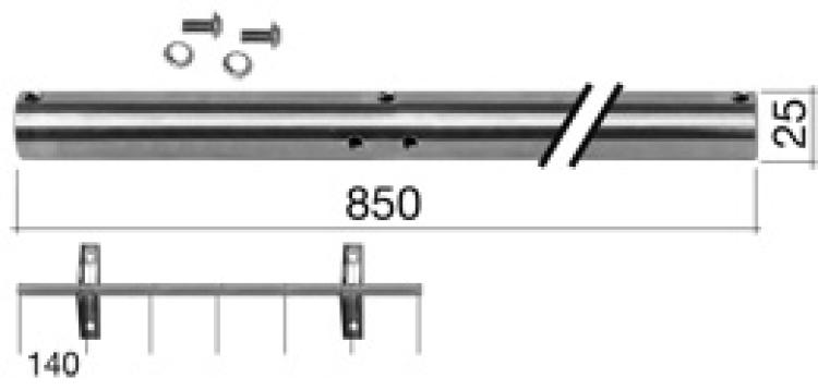 Einfach gewünschte Anwendung auswählen und als Set bestellen: Halter Serie 124 + Tragrohr für 7 Seile = Set