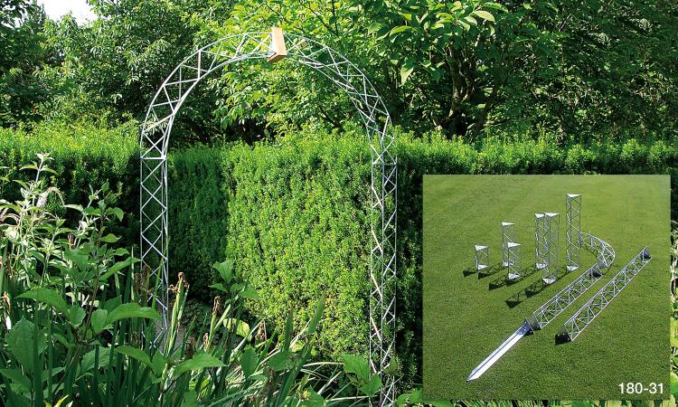 Rosenbogen-Set mit Rundbogen freistehend