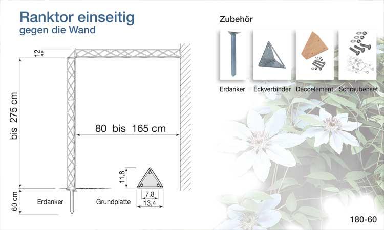 Ranktor-Set einseitig mit Winkelverbinder