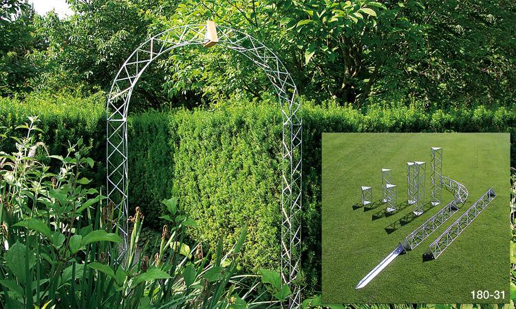 Rosenbogen-Set mit Rundbogen freistehend