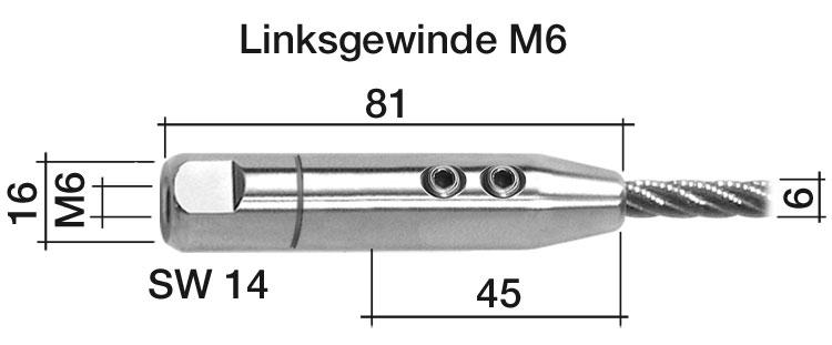 Edelstahlseile zwischen Granitstelen, Naturstein- oder Betonmauern