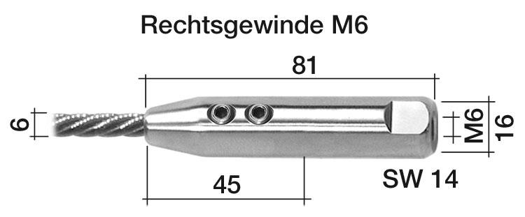 Edelstahlseile zwischen Granitstelen, Naturstein- oder Betonmauern