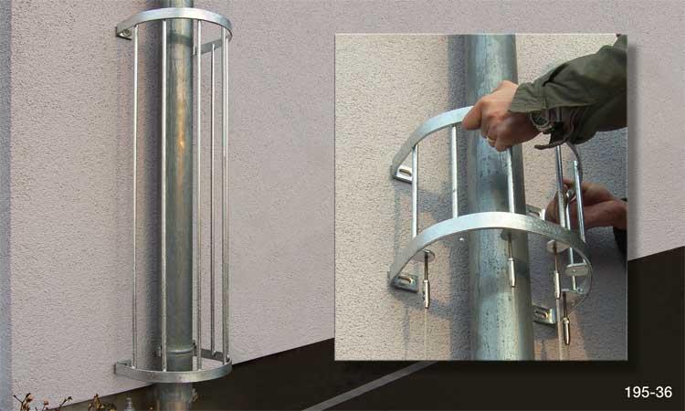 Schutz des Pflanzenstandortes und Begrünung von Fallrohren