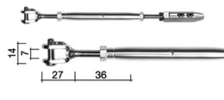 Wantenspanner mit Gabel breit