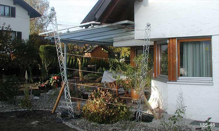 Mit Filigranstreben und Kletterpflanzen individuell gestalten 