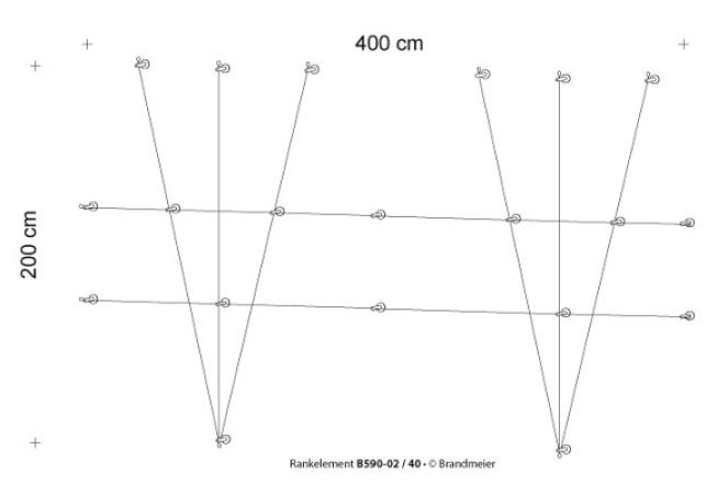 Begrünungssystem B590-02 mit Abstandhalter Serie 40