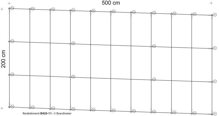 Begrünungssystem B420-11 mit Abstandhalter Serie 60